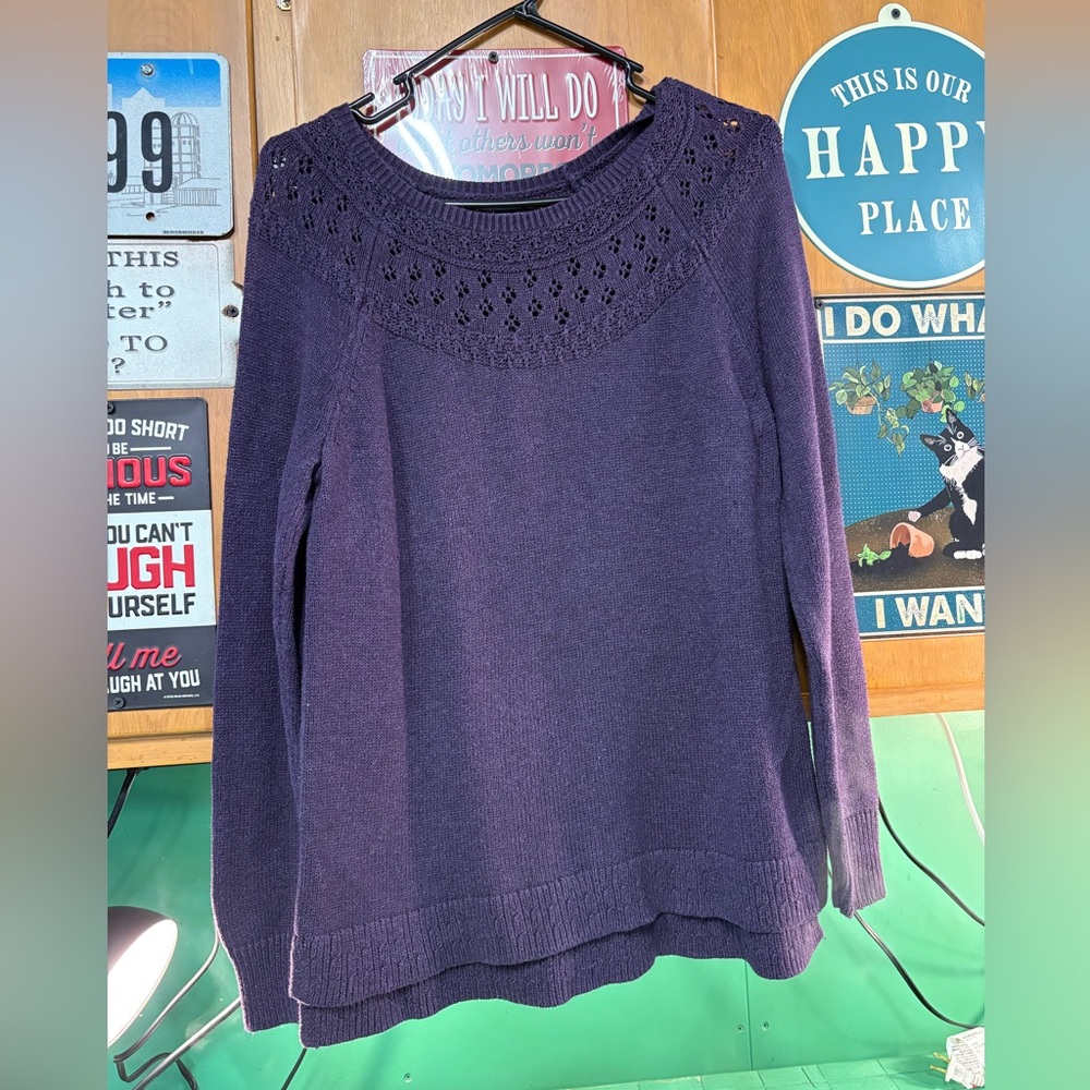 Sonoma Purple Crew Neck Sweater